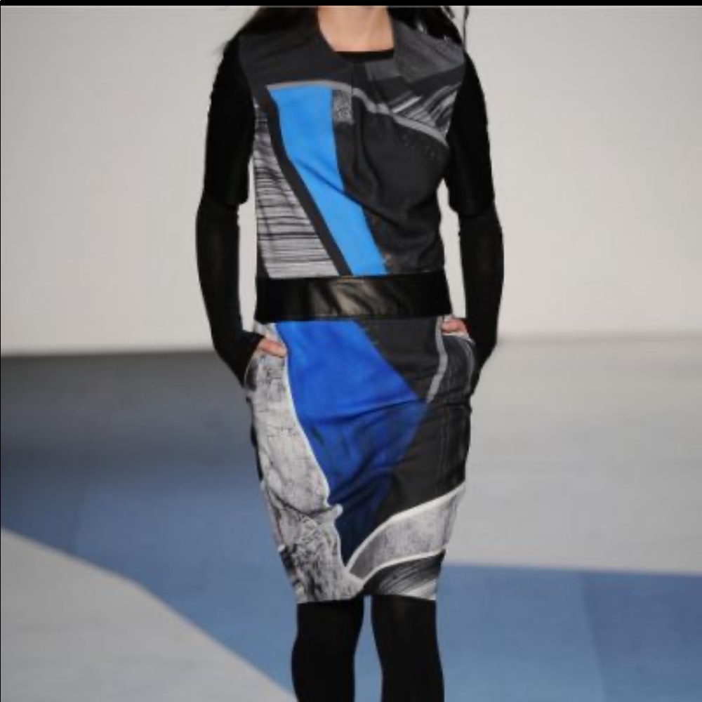 2013-2014 FW HELMUT LANG FRACTURES DRESS size 2